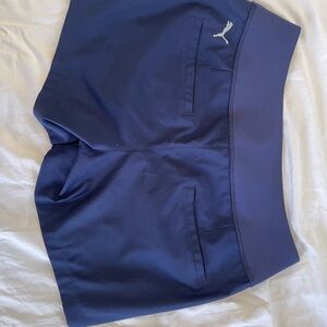 PUMA Women's Shorts Athletic Golf Size M Navy Elastic Waist